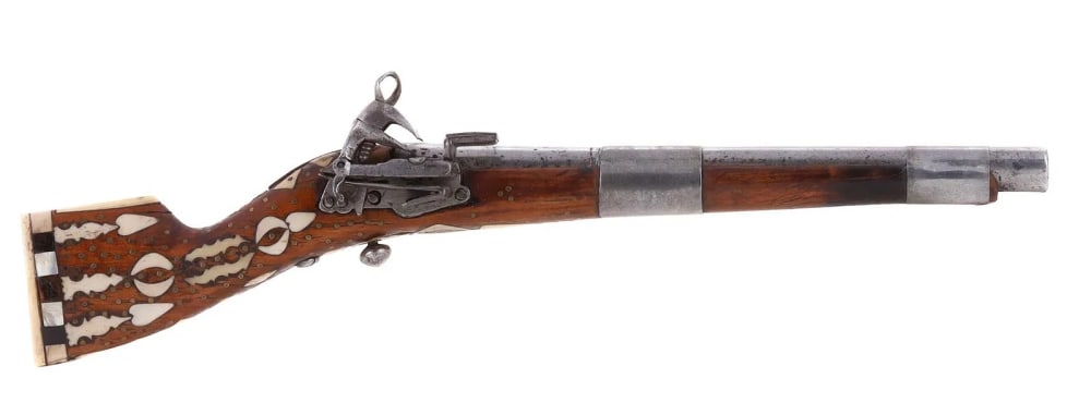 Transcaucasian Caucasian Georgian miquelet flintlock blunderbuss pistol -img-0