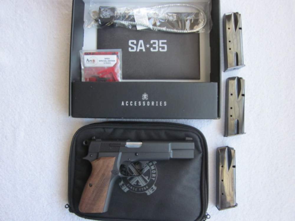 Springfield Armory SA-35 9mm Blued Hi Power +3 MAGS & ORIG CASE HP9201-img-0