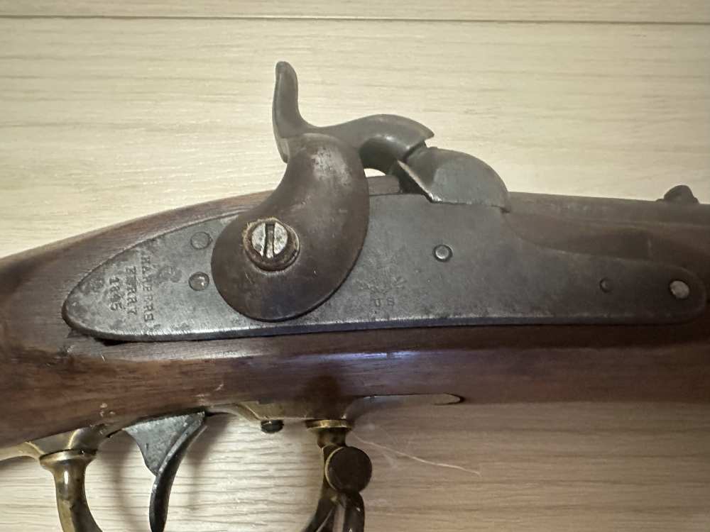 EARLY US Mexican War Harpers Ferry "Mississippi" Rifle Dated 1845-img-0