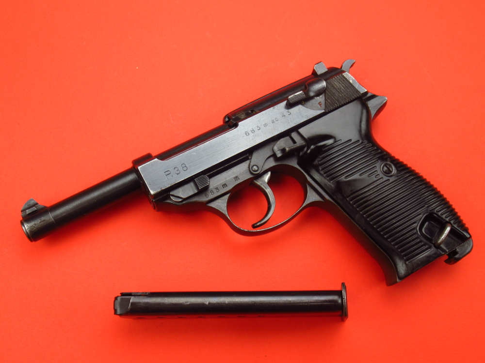 Scarce 1943 Walther P38 Straight Line AC43 WWII 9mm Luger - Mauser-img-0
