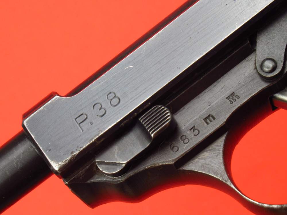 Scarce 1943 Walther P38 Straight Line AC43 WWII 9mm Luger - Mauser-img-3