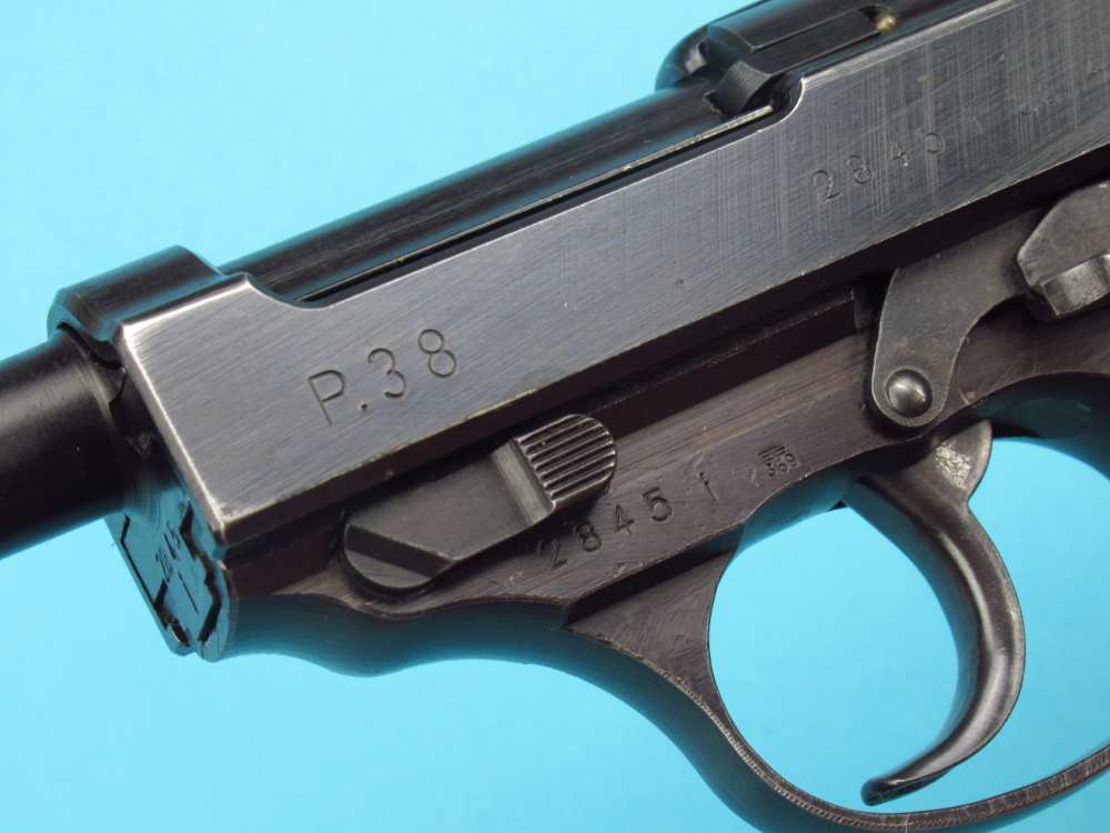 Very nice 1944 German WWII Walther P38 pistol 9mm Luger AC44 Mauser-img-16