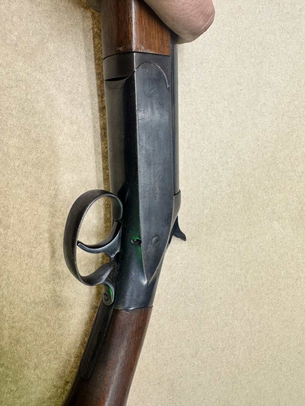 Hopkins & Allen Model G 12ga single shot break over shotgun -img-22