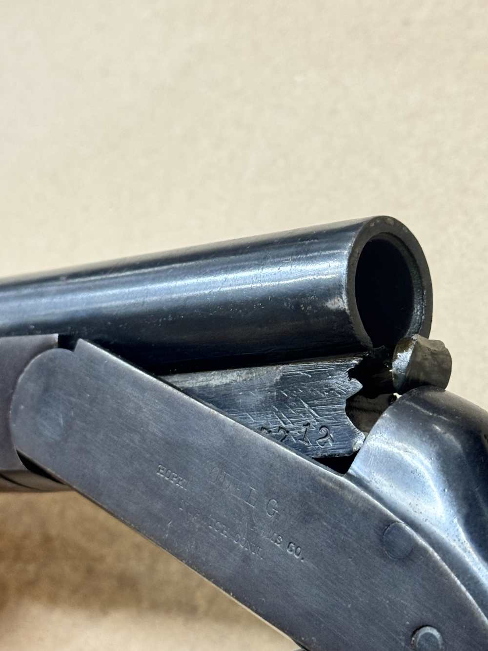 Hopkins & Allen Model G 12ga single shot break over shotgun -img-13