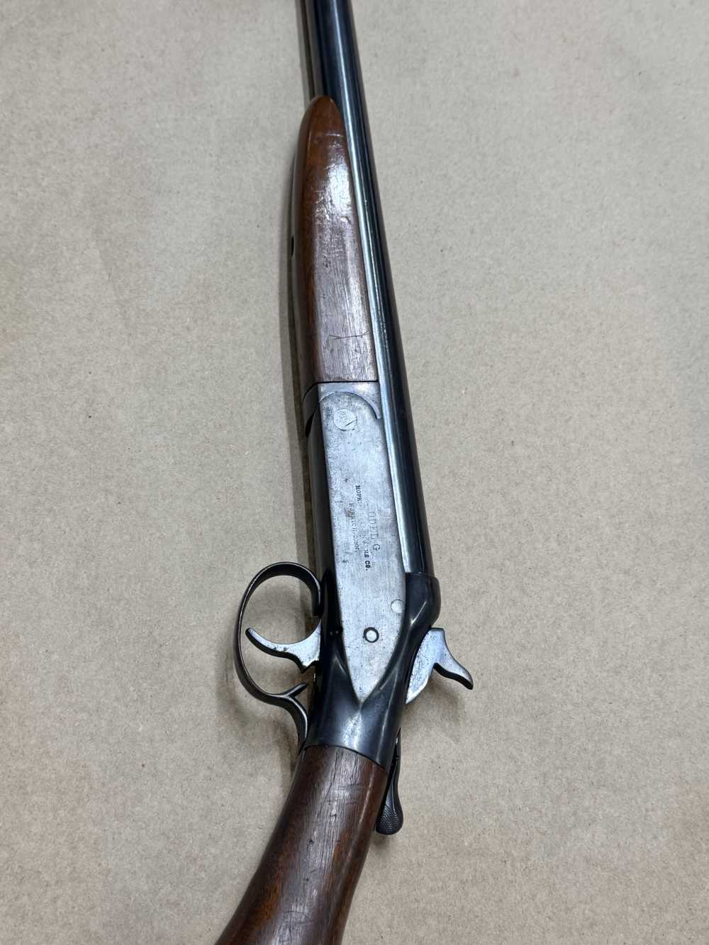 Hopkins & Allen Model G 12ga single shot break over shotgun -img-2