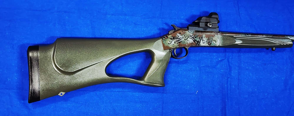 MINT SAVAGE STEVENS 301 .410 26" THUMBHOLE, CAMO, CRIMSON TRACE-img-2