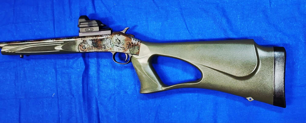 MINT SAVAGE STEVENS 301 .410 26" THUMBHOLE, CAMO, CRIMSON TRACE-img-4