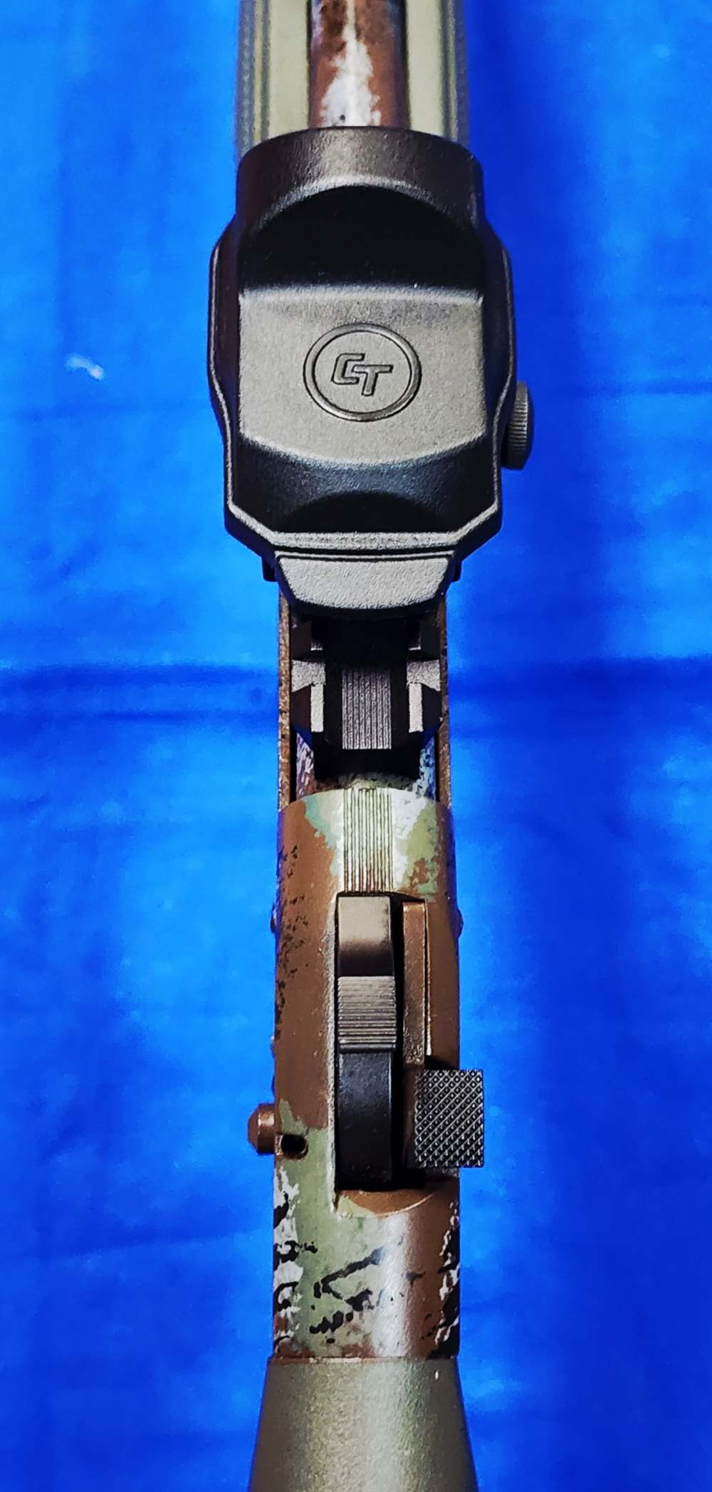 MINT SAVAGE STEVENS 301 .410 26" THUMBHOLE, CAMO, CRIMSON TRACE-img-6