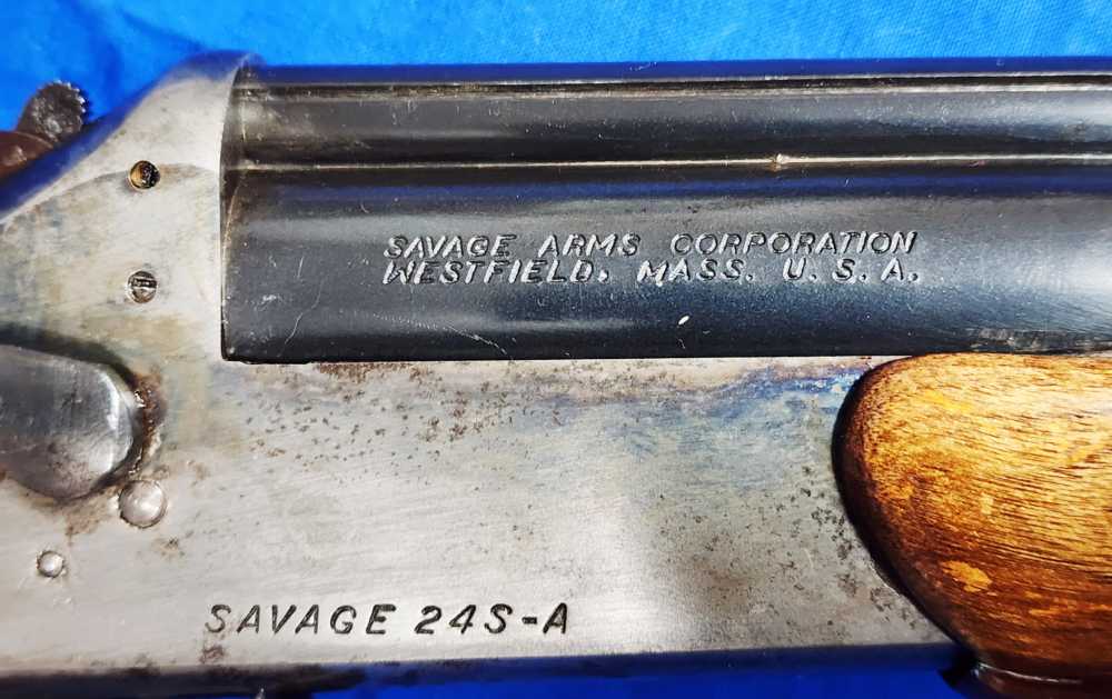 1960s SAVAGE 24S-A .22MAG/20GA 24" O/U COMBO GUN, SIDE LEVER, C&R OK!-img-8