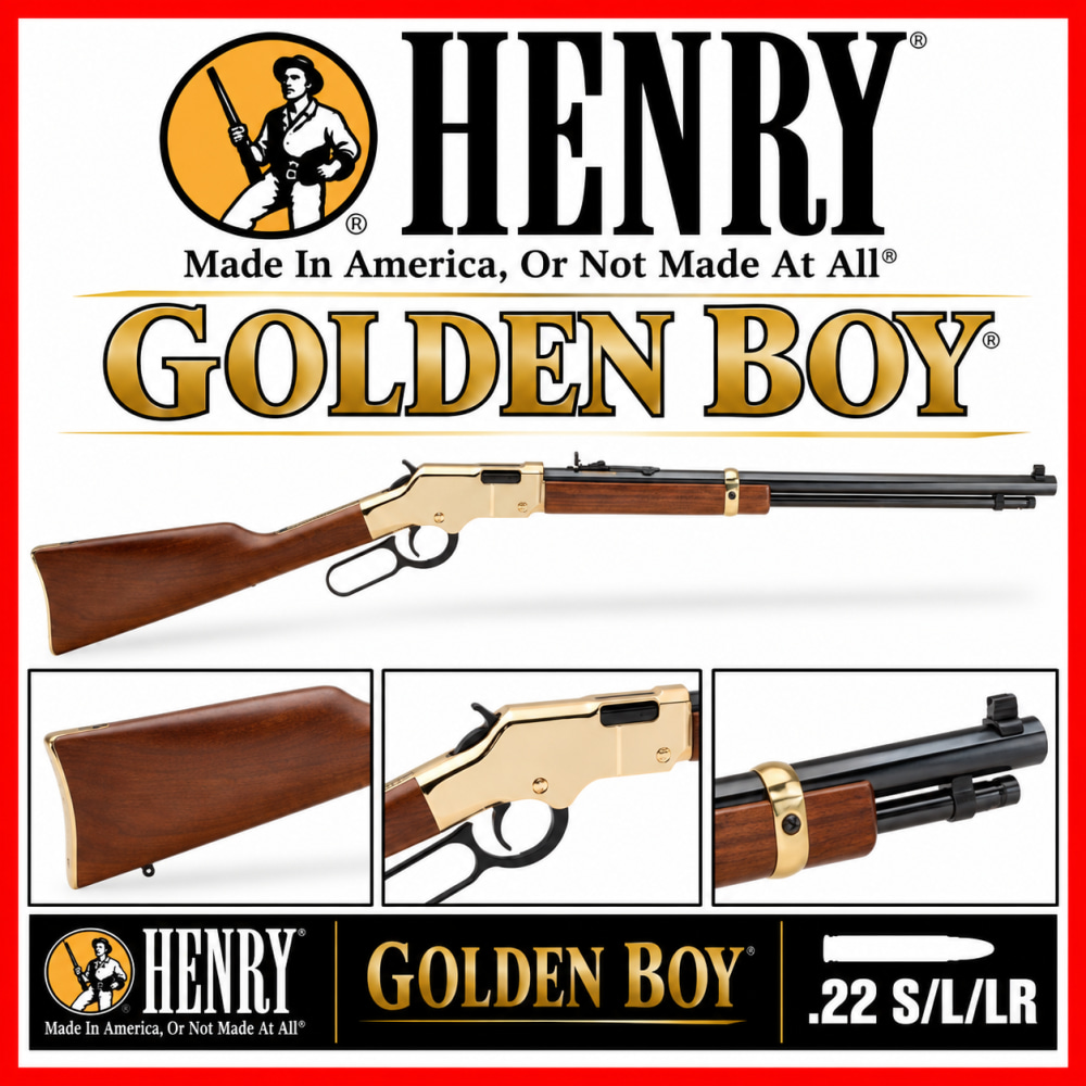 Henry Golden Boy Walnut Brass 22 LR 20in H004-img-0