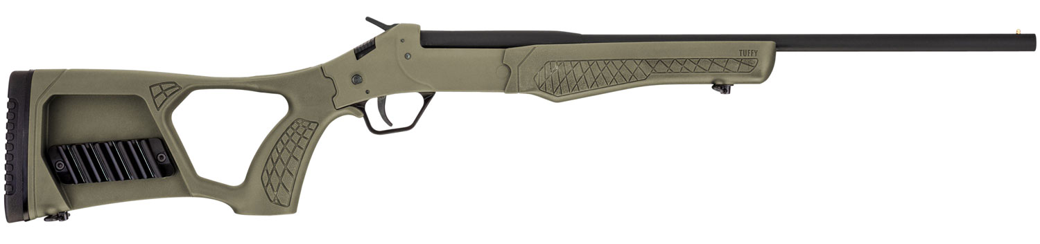 Rossi Tuffy Youth 410 Gauge 18.50 1rd Matte Black Rec OD Green Fixed Thumbh-img-1