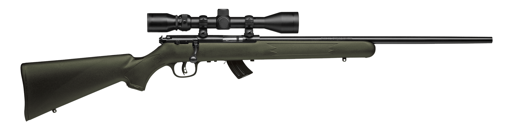 Savage Arms Mark II FXP 22 LR Rifle 5+1 21 OD Green Includes 3-9x40mm Scope-img-1