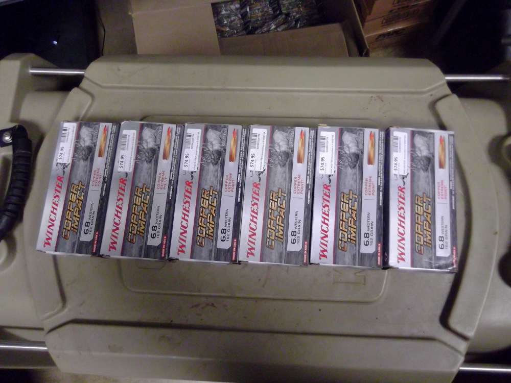 6 boxes of 6.8 western 162 grain copper impact 20 cartridges-img-0