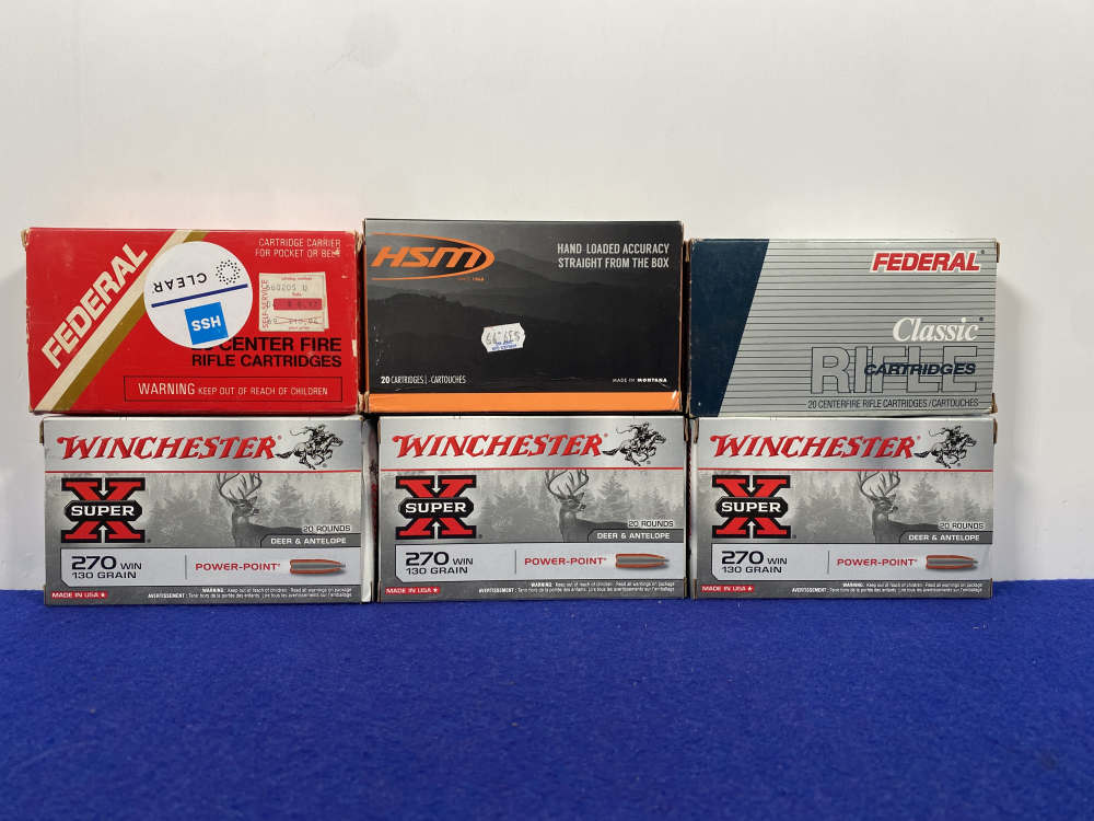 120 Rounds .270 Winchester 130Gr Soft Point Ammunition *HUNTING LOADS*-img-0