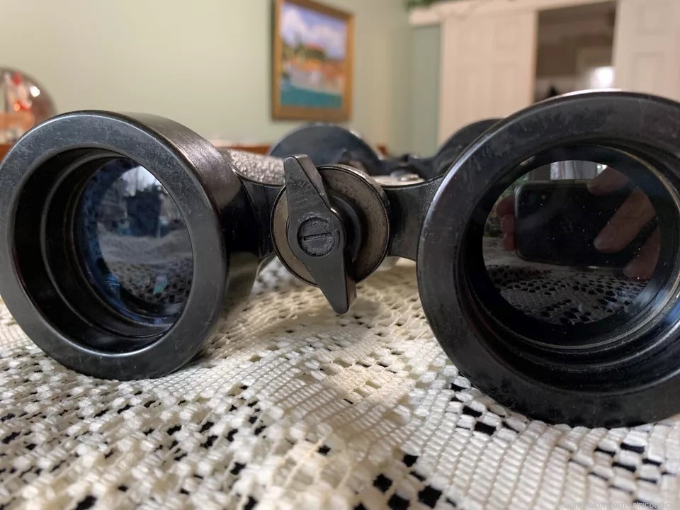 WWII BRITISH ROYAL NAVY 1941 BARR & STROUD 7X50 BINOCULARS NEAR MINT-img-5
