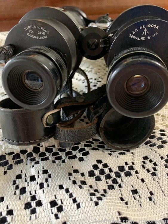 WWII BRITISH ROYAL NAVY 1941 BARR & STROUD 7X50 BINOCULARS NEAR MINT-img-12