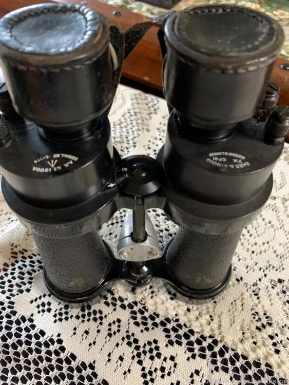 WWII BRITISH ROYAL NAVY 1941 BARR & STROUD 7X50 BINOCULARS NEAR MINT-img-2
