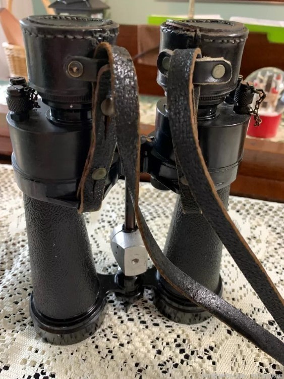 WWII BRITISH ROYAL NAVY 1941 BARR & STROUD 7X50 BINOCULARS NEAR MINT-img-4
