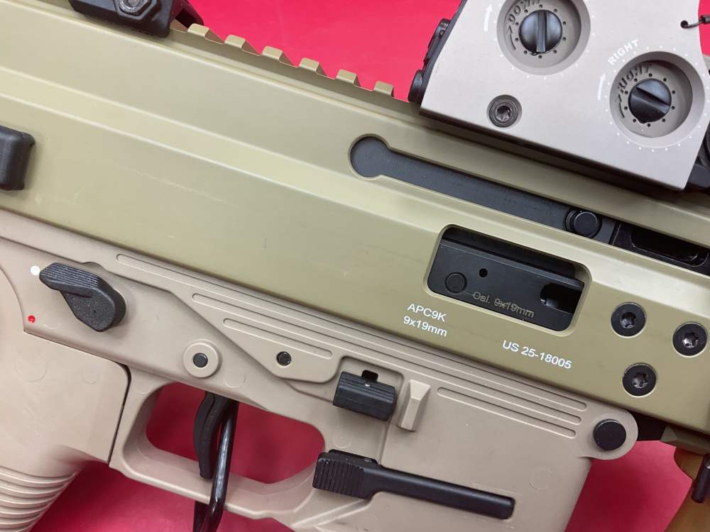 B&T APC9K Coyote Tan 9mm SBR - B&T APC9 Compact RBS SQD - Eotech XPS2 NFA-img-29
