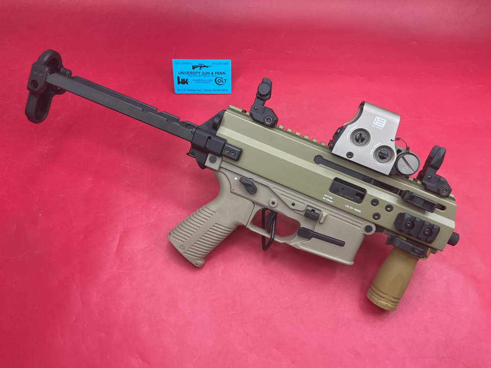 B&T APC9K Coyote Tan 9mm SBR - B&T APC9 Compact RBS SQD - Eotech XPS2 NFA-img-23