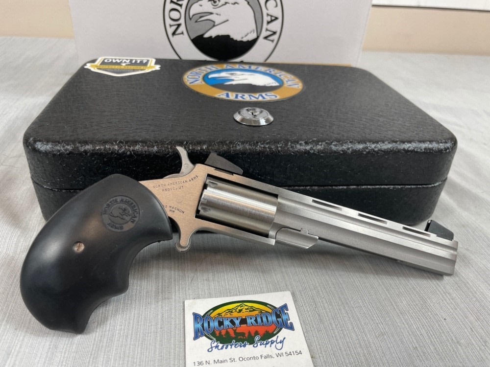 North American Arms NAA Mini Master 22 WMR (Mag) NEW in Lock Box! -img-1