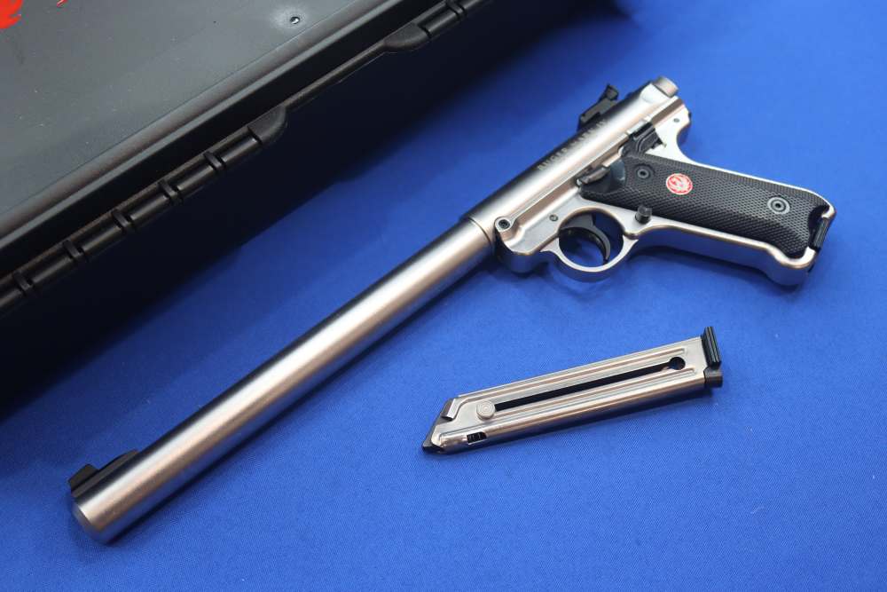Ruger Model MARK IV TARGET Pistol 22LR Stainless MKIV 10" 40174 NEW SS 22-img-1
