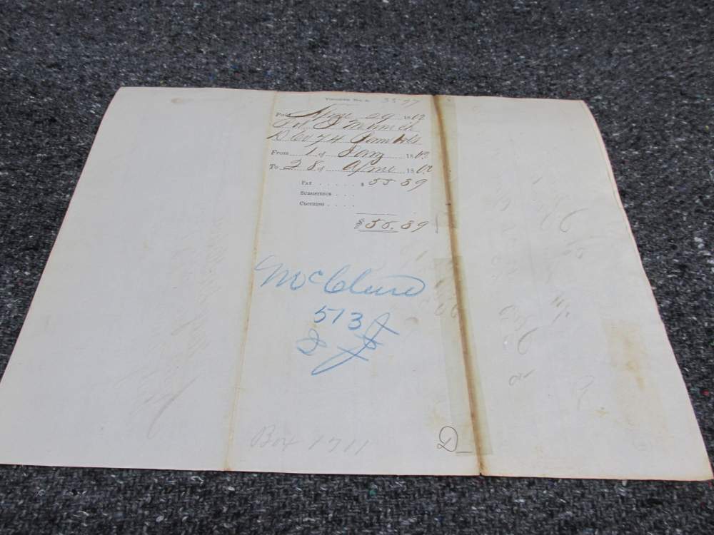 CIVIL WAR DISCHARGE PAPER FOR PVT. J. MUNUCH FROM D COMPANY, 74th REGIMENT-img-9