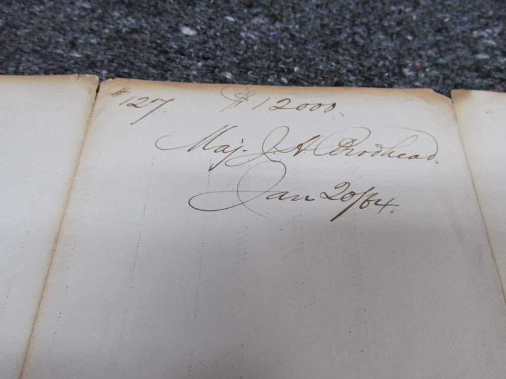 CIVIL WAR JANUARY 1864 PAYROLL PAPER FOR $12,000. FOR US ARMY TROOP PAYMENT-img-6