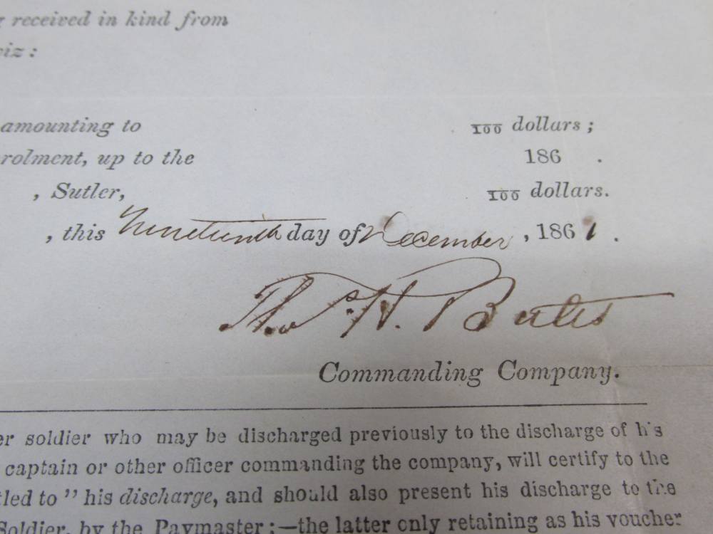 ORIGINAL CIVIL WAR US ARMY DISCHARGE DOCUMENT-DECEMBER 1861-1st NY Vol. Art-img-9