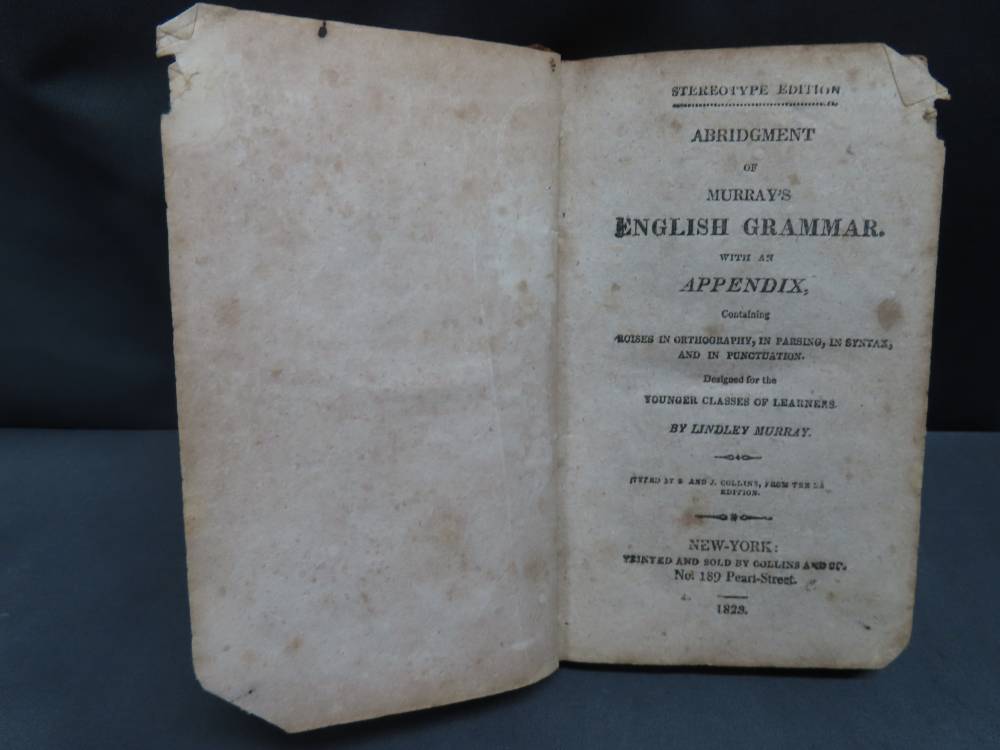 1823 DATED ABRIDGMENT OF MURRAY'S ENGLISH GRAMMAR WITH AN APPENDIX-img-0