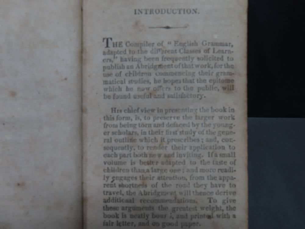 1823 DATED ABRIDGMENT OF MURRAY'S ENGLISH GRAMMAR WITH AN APPENDIX-img-5