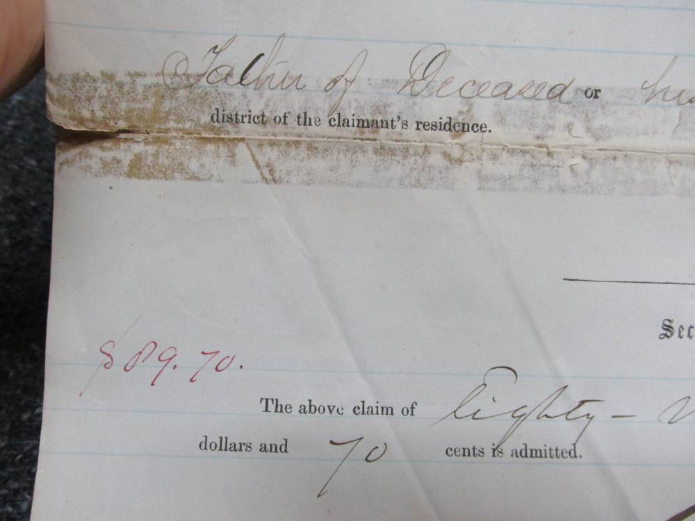 CIVIL WAR 1862/65 WARRANTS/DECEASED CASE & FINAL PAYMENT FOR SOLDIER-img-17