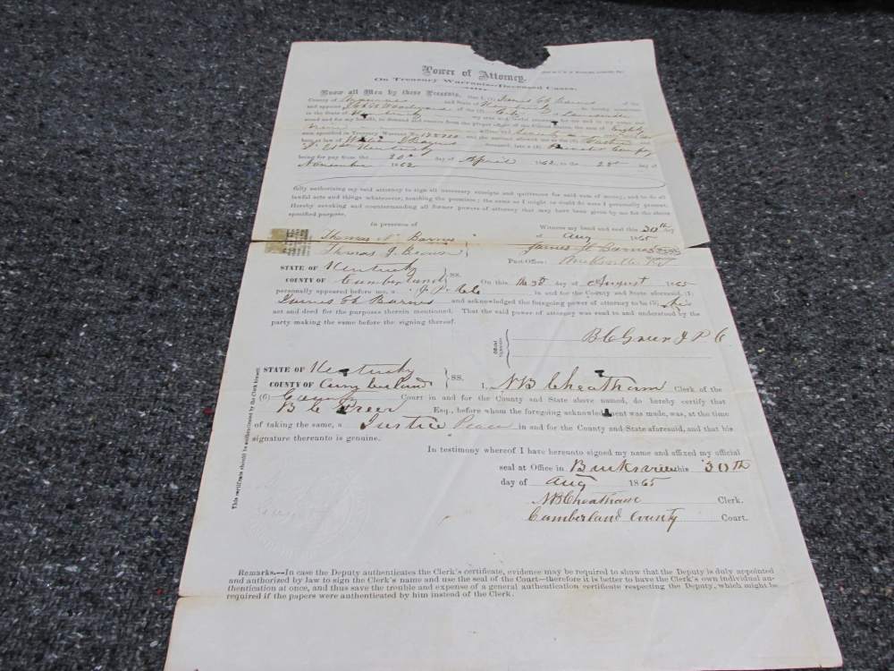 CIVIL WAR 1862/65 WARRANTS/DECEASED CASE & FINAL PAYMENT FOR SOLDIER-img-2