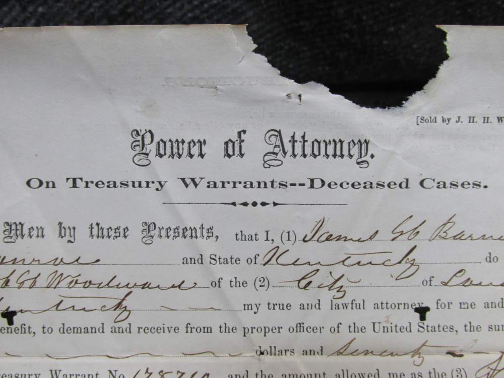 CIVIL WAR 1862/65 WARRANTS/DECEASED CASE & FINAL PAYMENT FOR SOLDIER-img-3