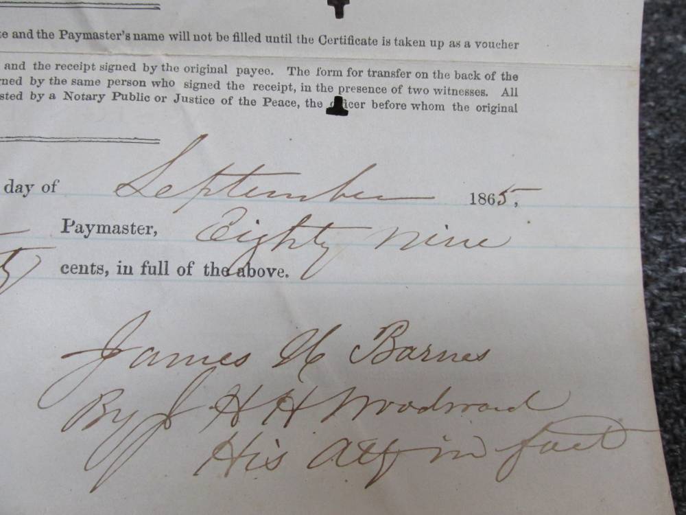 CIVIL WAR 1862/65 WARRANTS/DECEASED CASE & FINAL PAYMENT FOR SOLDIER-img-20