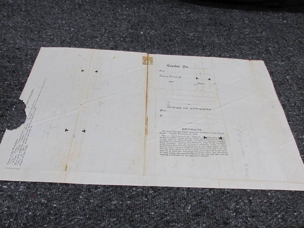 CIVIL WAR 1862/65 WARRANTS/DECEASED CASE & FINAL PAYMENT FOR SOLDIER-img-10
