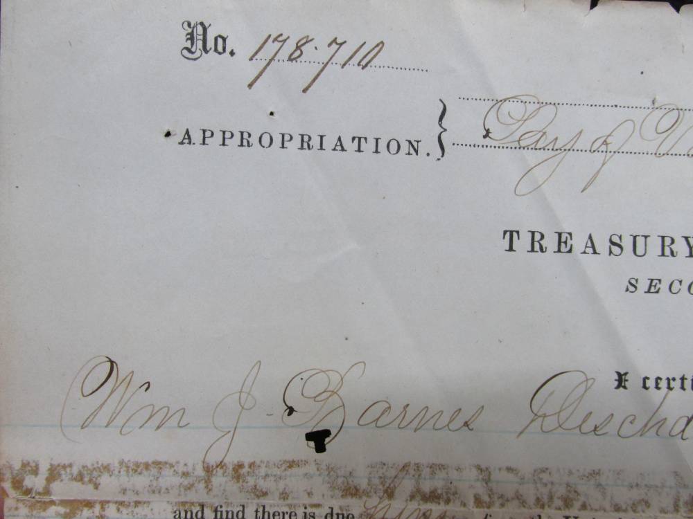 CIVIL WAR 1862/65 WARRANTS/DECEASED CASE & FINAL PAYMENT FOR SOLDIER-img-13