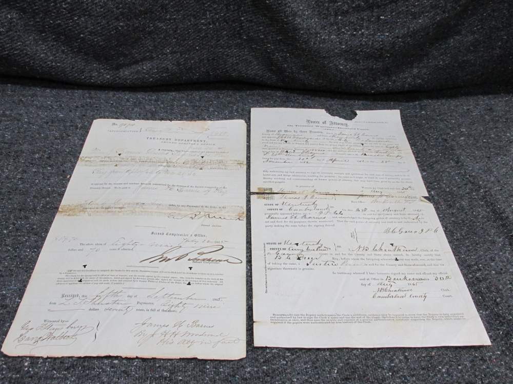 CIVIL WAR 1862/65 WARRANTS/DECEASED CASE & FINAL PAYMENT FOR SOLDIER-img-0