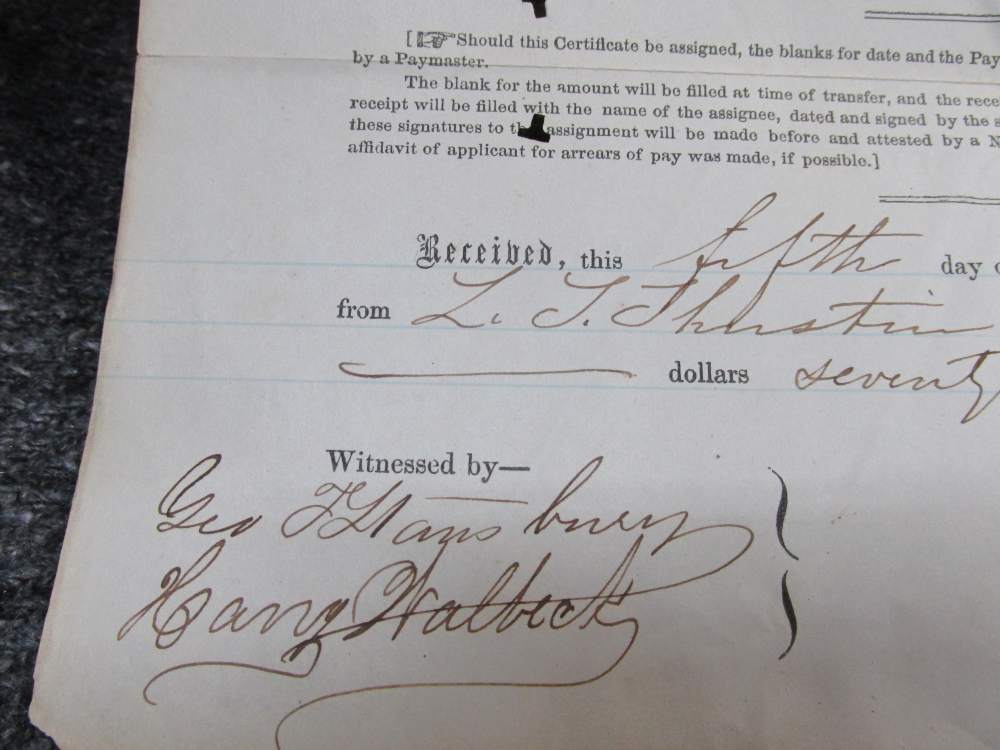 CIVIL WAR 1862/65 WARRANTS/DECEASED CASE & FINAL PAYMENT FOR SOLDIER-img-19