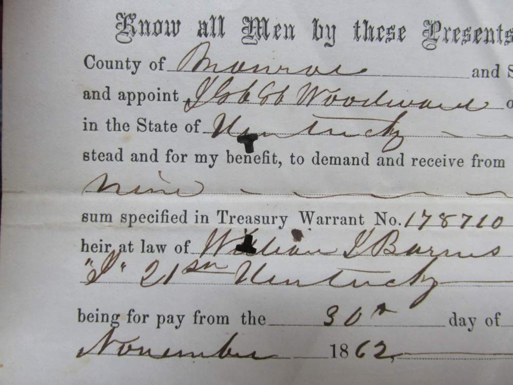 CIVIL WAR 1862/65 WARRANTS/DECEASED CASE & FINAL PAYMENT FOR SOLDIER-img-4