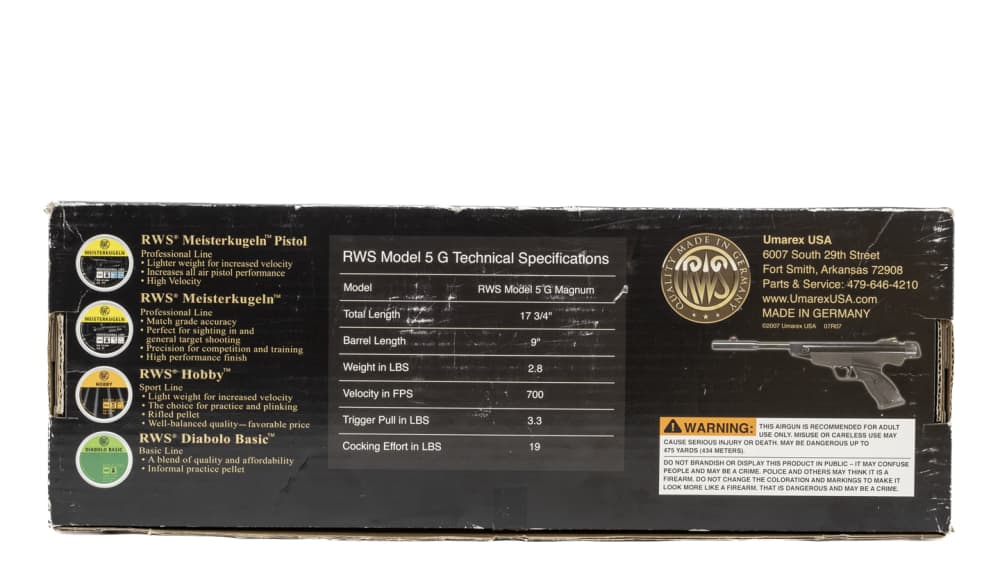 RWS Diana Model 5G Magnum .177 Air Gun w/ Box-img-14