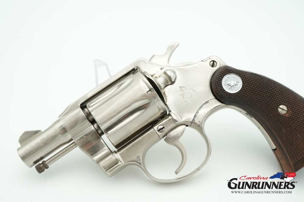 1972 Colt Cobra Revolver Factory Nickel .38 Special 2" Barrel Original Grip-img-2