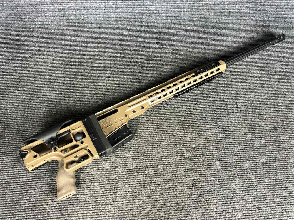 Barrett MRAD 338 Lapua/ 6.5 creed combo factory FDE in pelican transit case-img-16
