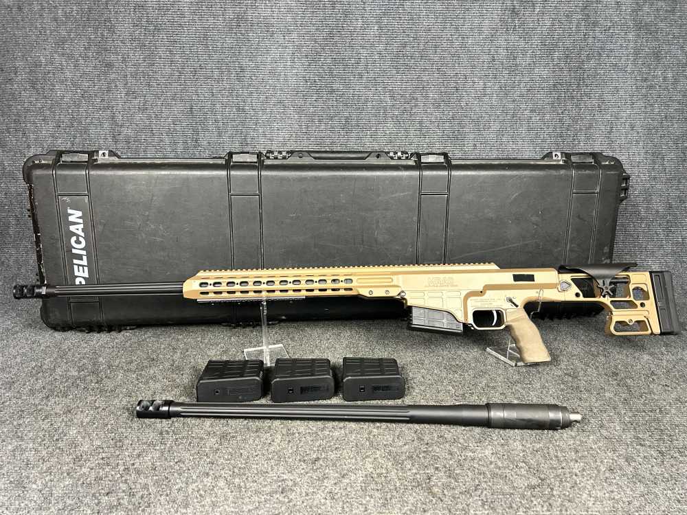 Barrett MRAD 338 Lapua/ 6.5 creed combo factory FDE in pelican transit case-img-0