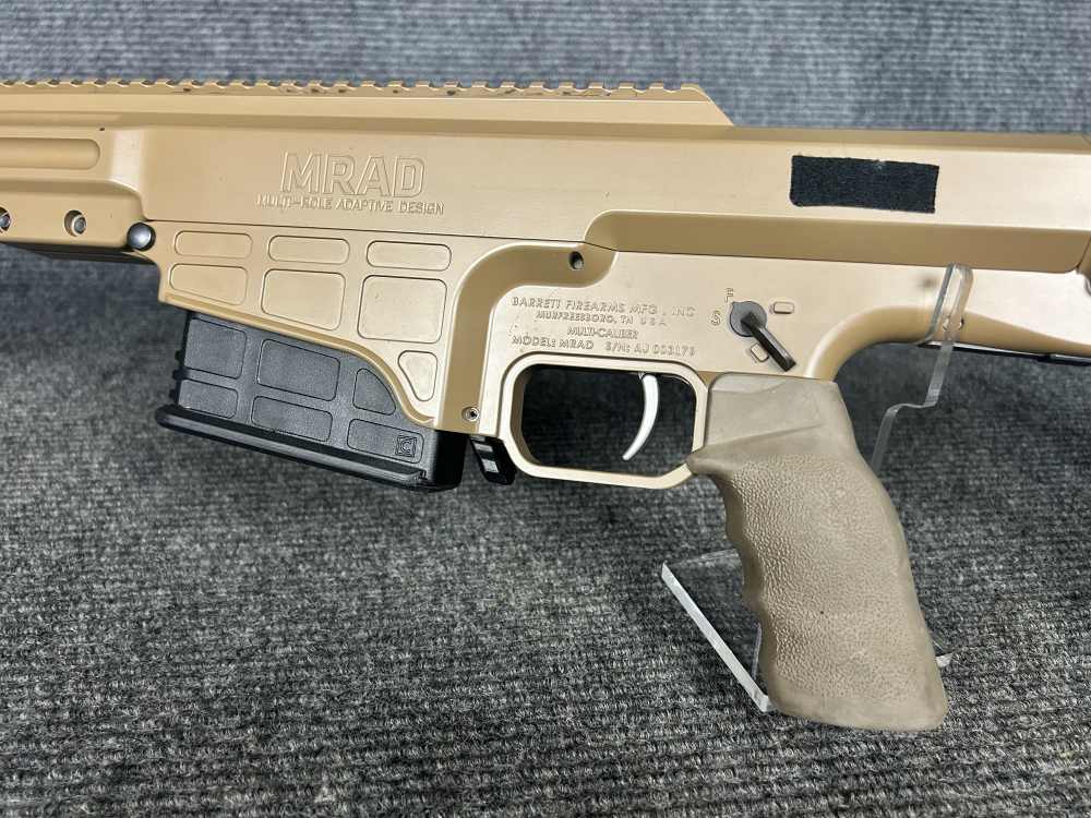 Barrett MRAD 338 Lapua/ 6.5 creed combo factory FDE in pelican transit case-img-4
