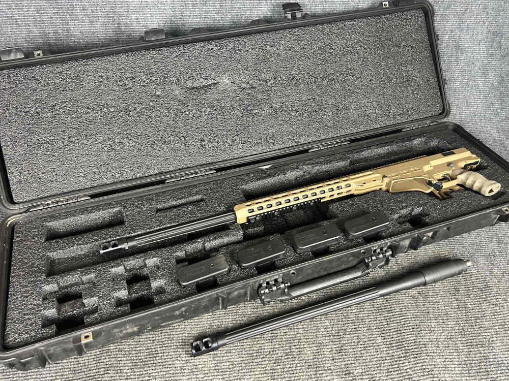 Barrett MRAD 338 Lapua/ 6.5 creed combo factory FDE in pelican transit case-img-28