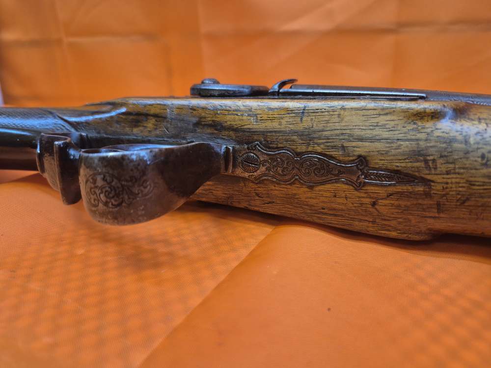 Exceedingly rare Georg Beuttenmuller double barrel muzzle loading shotgun-img-44