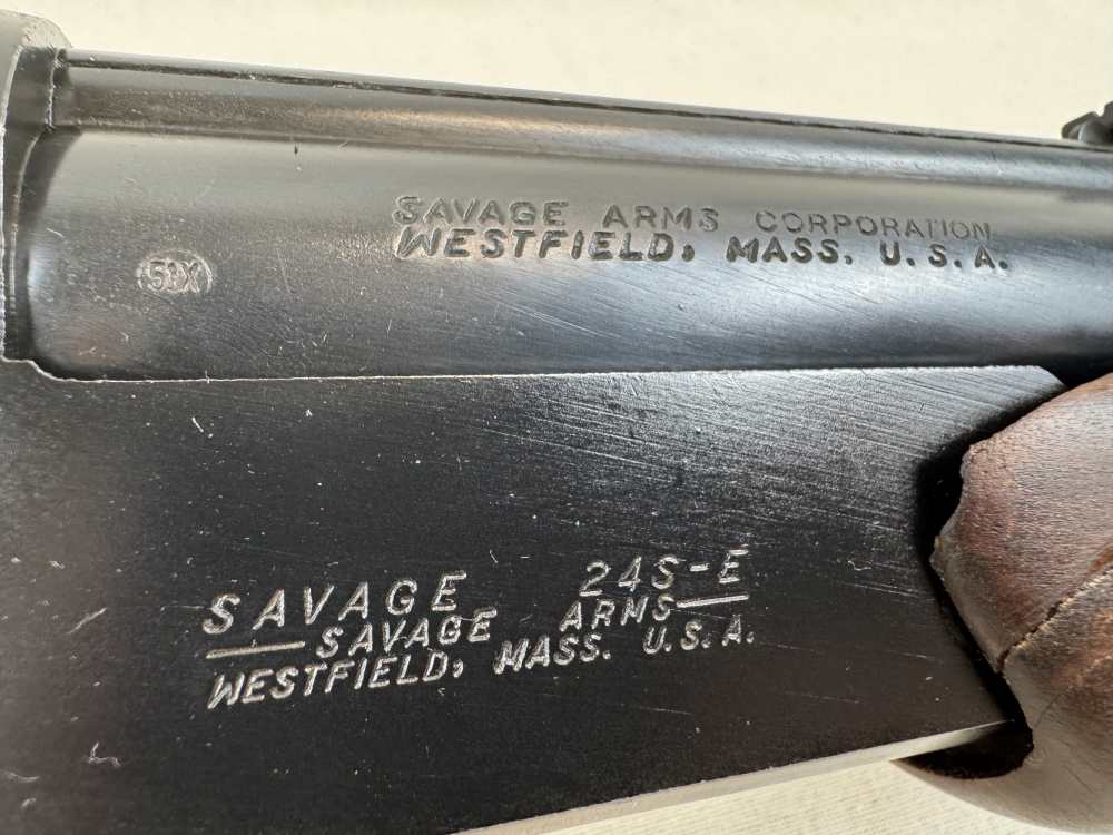 Savage Model 24S-E Combination .22LR/.410 Bore 24" 1970 C&R Light Use-img-8