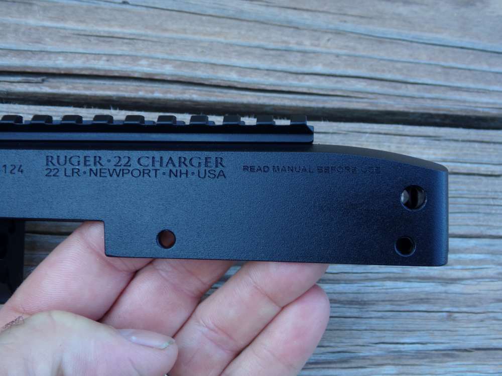 Ruger 22 Charger receiver NEW factory stripped receiver W/ picatinny mount -img-1