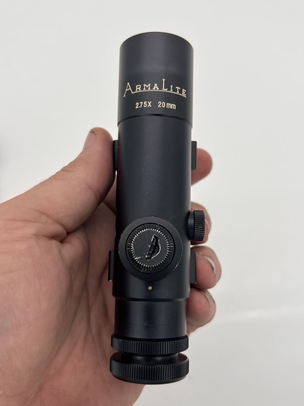 Vintage ArmaLite AR-180 2.75x20mm Scope – Japan Inspected Sticker – Leather-img-0